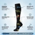 thumbnail image 3 of 6 Pairs Compression Socks for Women and Men,20-30 mmHg Circulation Support for Nursing Travel Athletic Cycling Running, 3 of 7