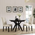 thumbnail image 6 of Modway Parcel 19.5" Polyester Fabric Dining Side Chair in Beige (Set of 2), 6 of 6