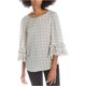 thumbnail image 1 of Blusa tipo túnica estampada Max Studio London para mujer blanca pequeña, 1 of 2