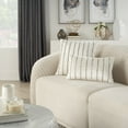 thumbnail image 7 of Mina Victory Sofia Beaded Stripes 12" x 21" Ivory Indoor Throw Pillow, 7 of 7