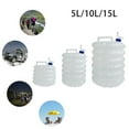 thumbnail image 3 of 5/10/15L Collapsible Camping Folding Water Container Carrier Bucket Tap Storage, 3 of 5