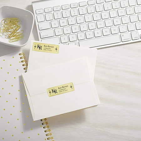 labels foil gold avery printers mailing inkjet rectangle permanent