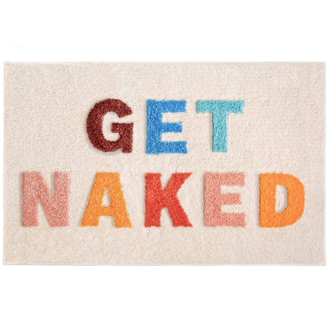 Alfombra de baño UIOIU Get Naked, bonita, rosa, 80 x 50 cm