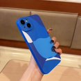 thumbnail image 2 of Designed for iPhone 14 Case, Cute Abstract Painted Art Case for Women & Girl, Full Camera Lens Protective Slim Soft Shockproof Phone Case [6.1 inch]-Dark Blue, 2 of 14