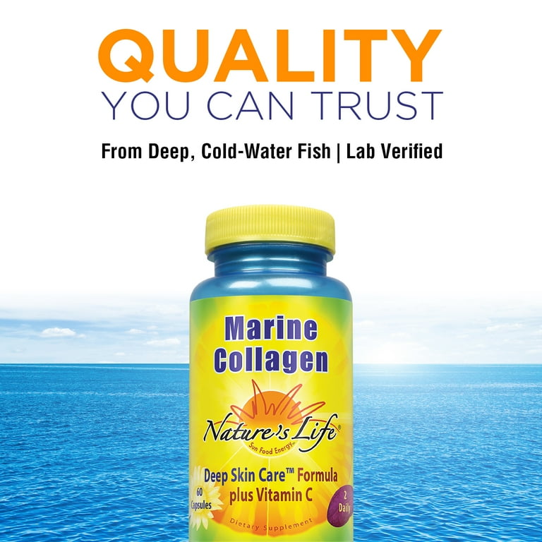 Natures Life Marine Collagen Deep Skin Care Formula Plus Vitamin C
