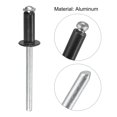 thumbnail image 4 of Unique Bargains 5mm x 13mm Aluminum Open End Flat Round Head Blind Rivets, Black 25 Pack, 4 of 5