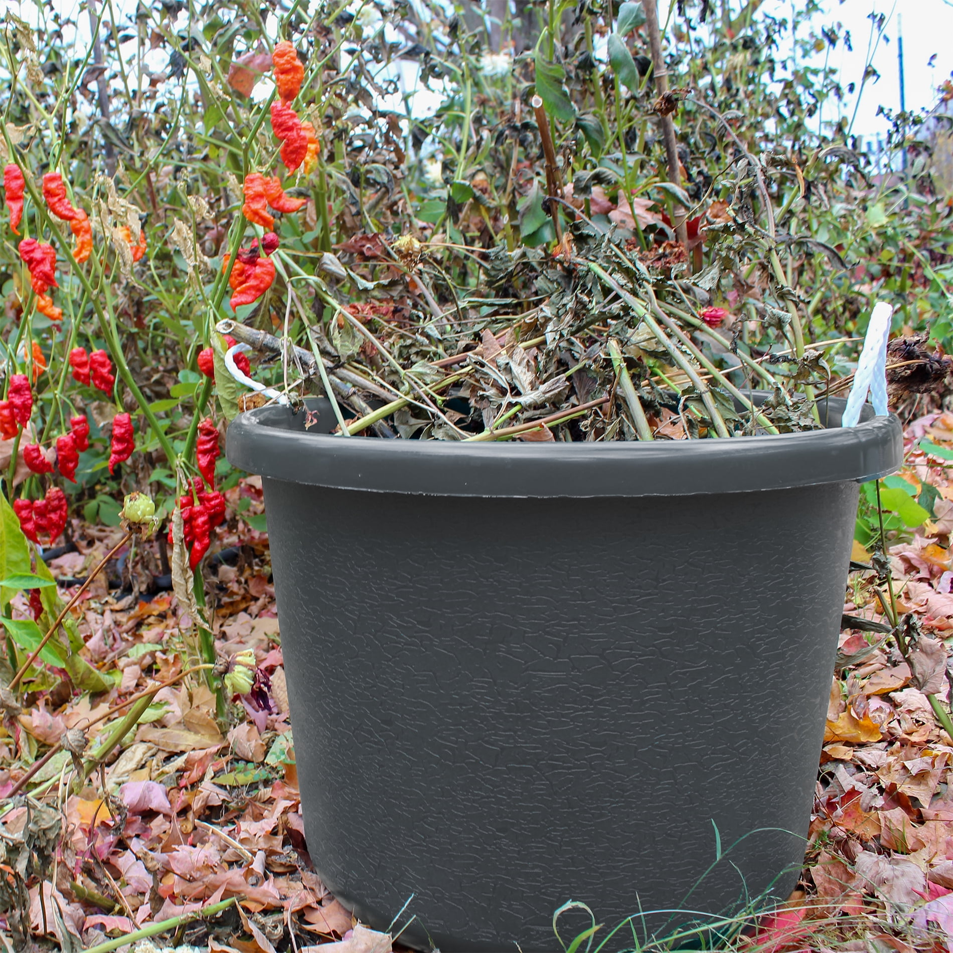 Utility Tub - 17.5 Gallon Bucket - For Maintenance Cleaning Growing and More - Slate