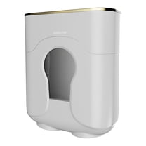 Wall-Mounted Cup Dispenser, Clear Acrylic Organizer with 50-Cup Capacity & Anti-Dust Cover