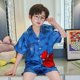 thumbnail image 1 of Spiderman Boys Pijamas set Summer Ice Silk de manga corta 3-15 años de edad Simulación de seda para niños Ropa de noche para niños 18 140-150cm zhangmengya CONDUJO, 1 of 1