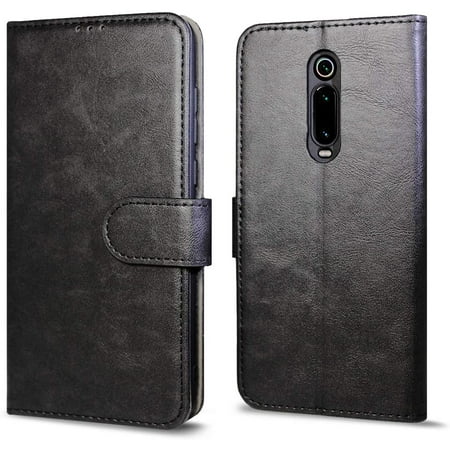 JKase Xiaomi Mi 9T Case, Protective Shock Proof Magnetic Leather Flip Viewing Stand Wallet Case with Card and Money Slots for Xiaomi Mi 9T