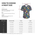 thumbnail image 4 of Yiaed Cartoon Space Print Women's T Shirt V-Neck Short Sleeve Shirt Casual Breathable Tee Summer Tops-X-Large, 4 of 5