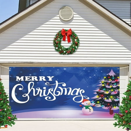 

BFYSFBAIG Christmas Garage Door Banner Mural Cover Holiday Decoration Garage Door Banner Christmas Holiday Party Party Wall Decor Boho Modern