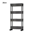 thumbnail image 4 of Maytalsory ABS Stable Structure 4 Tier Storage Cart Bedroom Storage Living Room 3/4/5 Tier Storage Kitchen Black,4 layers 20cm, 4 of 6