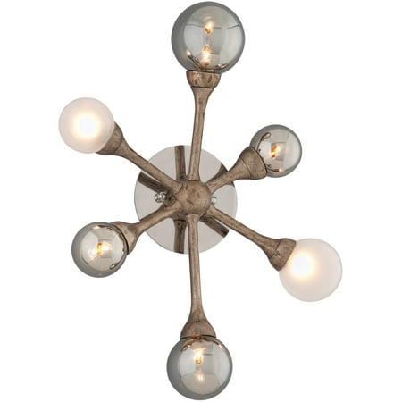 

Wall Sconces 6 Light Bulb Fixture With Vienna Bronze Finish Hand-Crafted Iron and Aluminum G9 14 120 Watts