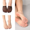 thumbnail image 2 of Huhudde Sheer Mesh Toe Not Show Liner Half Socks for Women Seamless Grip Nonslip Socks Invisible Toe Covers Socks, 2 of 17