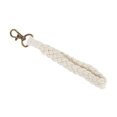 thumbnail image 1 of Mini Macrame Boho Keychain Hand Weaving Hollow Style Cotton Rope Black Coating Zinc Alloy Clip Purse Keychain For Car Key White, 1 of 8