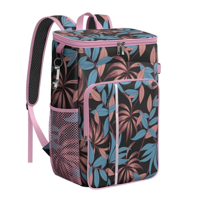 Sac à Dos Isolé Floral Hawaïen Rétro - 20L, Garde au Froid 20 Heures, Parfait pour les Sorties d'Été