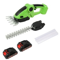 BAOKALER 24V Handheld Hedge Trimmer Cordless, 15000RPM 2-in-1 Cordless Grass Shears, 2 Battery, Green