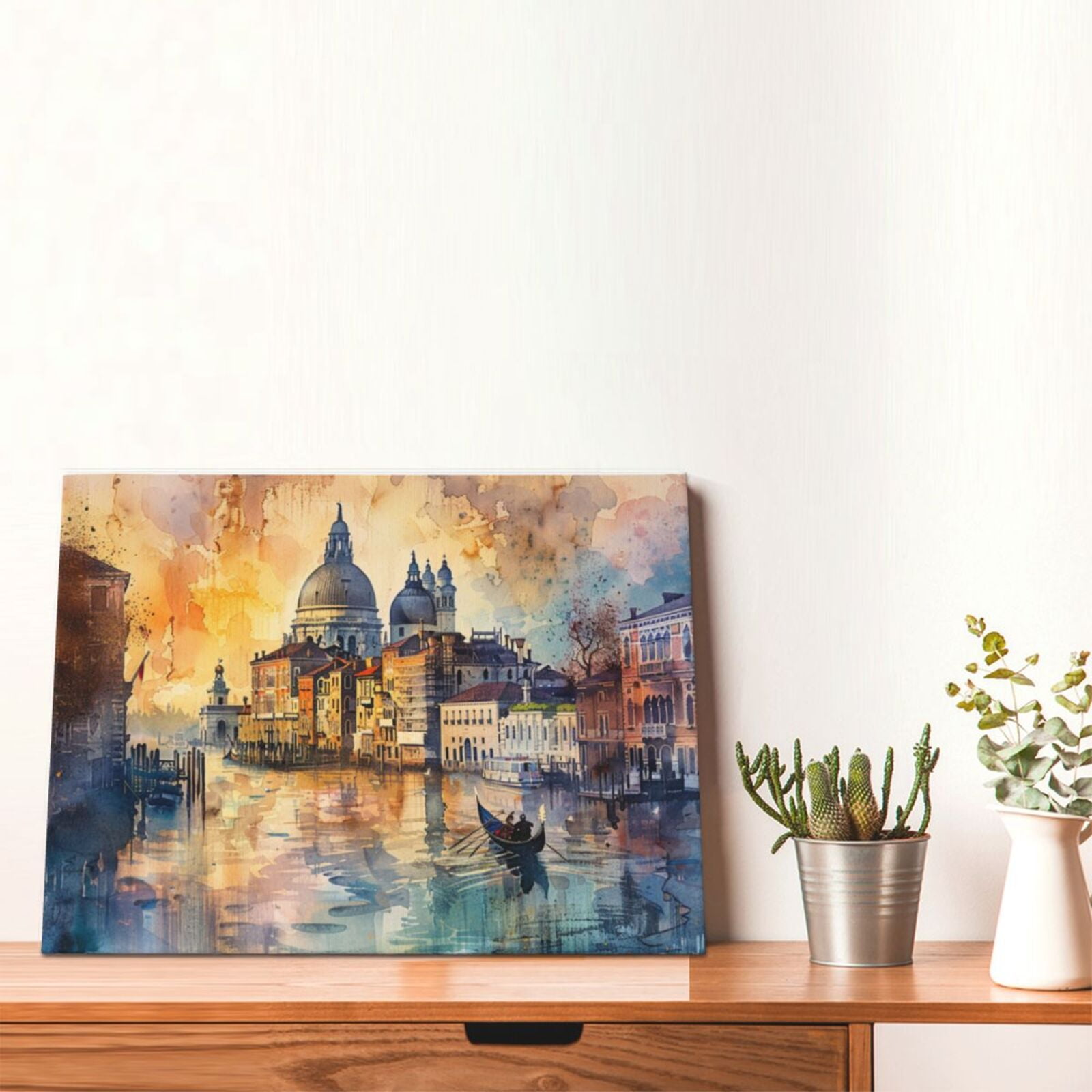 12x16 inch Canvas Pictures Wall Art At Dusk In Venice,Bathroom,Living Room,Club,Study Wall Decor Oil Paintings On Canvas,Enchanting At Dusk In Venice Modern Style Decor Canvas Painting Gifts