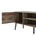 thumbnail image 5 of Home Design Dixon 63" TV Stand with Spacious Storage Compartments and Open Shelves, Modern Vintage Design for Living Room, Natural Oak, 5 of 8