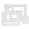 Pacon Pre-Cut Mat Frames for Photo/Art, 12 Mats/ 5 Asst Sizes, 60/Pack, White