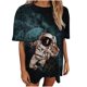 thumbnail image 1 of Camiseta estampada a la moda para mujer, blusa de manga corta, cuello redondo, camisetas informales Pompotops hfajkhk136962, 1 of 7