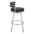 thumbnail image 2 of Gimsby Swivel Barstool Black Barstool, Modern Style, Plush and durable faux leather fabric, Plywood, Indoor Bar, 2 of 5