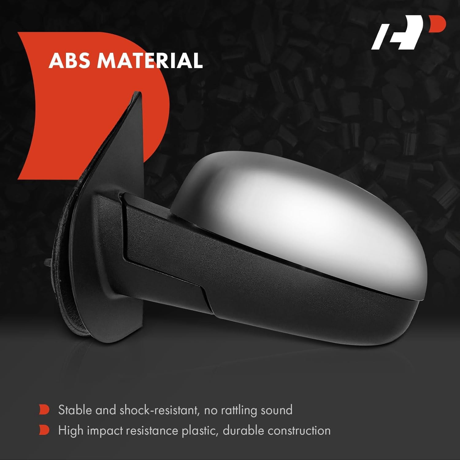 A-Premium Driver Side Power Door Mirror - Compatible with Chevy Silverado 1500, Silverado 2500HD 3500HD & GMC Sierra 1500, Sierra 2500HD 3500HD - Heated Power Folding Chrome Outside Rear View Mirror