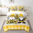 thumbnail image 2 of Homewish Cartoon Gnome Lover Twin Bedding Sets 7-Piece, Vibrant Rustic Sunflower Bedding Comforter Set, Rustic Lodge Cabin Reversible Sheet Sets, Breathable Home Decor, 2 of 7