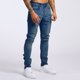 thumbnail image 5 of Pantalones casuales Cagnkofi para hombre, ajustados, elásticos, rotos, de pierna cónica, ligeros, ajustados, con botones, 5 of 7