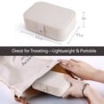 thumbnail image 4 of LotFancy Jewelry Organizer Box for Women, White Portable Jewelry Case for Girle, Double Layer, 4 of 7
