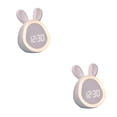 thumbnail image 1 of Wosthever Reloj despertador de conejo, relojes digitales de escritorio para niños, música ajustable, dormitorio, mesita de noche, entrenador de Blanco 2Conjunto, 1 of 6