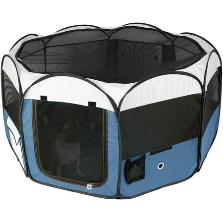 UPC: 0791611020814 | Ware Deluxe Pop-Up Playpen For Animals/Pets  Blue  50