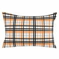 thumbnail image 2 of Orange Black Plaid Standard Size Pillow Cover, Pillowcase Protectors with Zipper, Breathable Decorative Throw Pillow Case Cover, Farmhouse Orange Black Checkered Pillow Shams for Couch Sofa 20x26Inch, 2 of 8