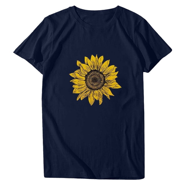 Birdeem T-Shirt Blouse à Manches Courtes à Col Rond Imprimé pour Femmes Grande Taille