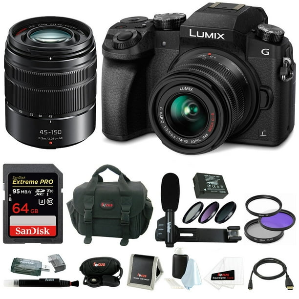 Panasonic LUMIX G7 Mirrorless Digital Camera with 1442mm & 45150mm