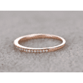 thumbnail image 3 of 0.25 ct Solid Semi Eternity Rose Gold Wedding Band with Real Moissanite Diamonds, 3 of 4