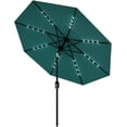 thumbnail image 1 of IdealHouse Patio Umbrella with Solar Lights, Outdoor Table Umbrella with 8 Durable Ribs, Tilt & Crank Mechanism, Waterproof & UV Protection for Garden, Backyard, Poolside (Light Blue, 10 FT), 1 of 7