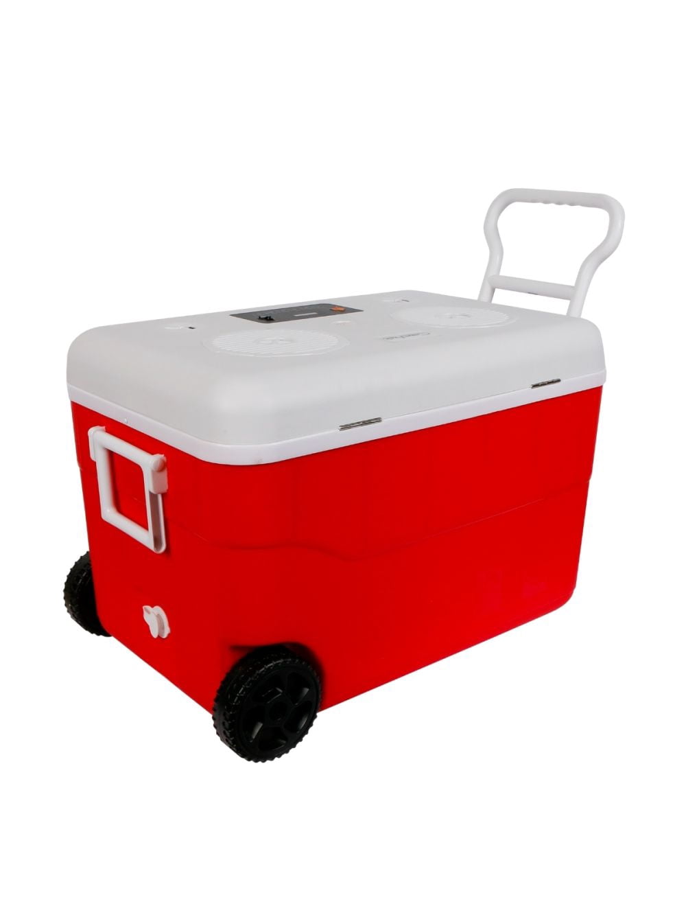 Cerwin Vega Red Ice Cooler With Bluetooth Speakers USB Charging 55 Quart CVC65R