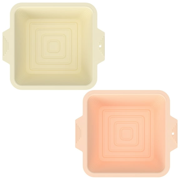 2Pcs Bread Proofing Basket Silicone Dough Proofing Bowl Foldable Dough Proofing Container Non Stick Bread Making Bowl Heat Resistant Sourdough Proofing Bowl for Professional and Home Bakers