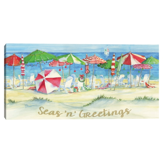 Cuadros Decorativos Jr Holiday Watercolor Beach Canvas