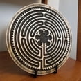 thumbnail image 2 of Labyrinth, Wood Labyrinth, Finger Labyrinth for Meditation and Prayer, Wooden Mindfulness Tool(Size : Large - 15 in), 2 of 5