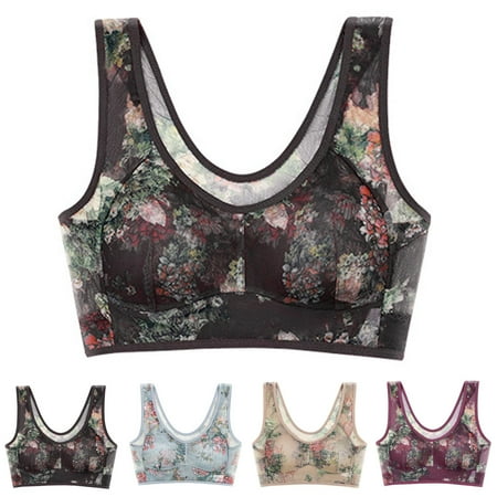 ASFGIMUJ Bras For Women Full Coverage Seamless Sports Bra Without Wires Vest Style Sleep Bra No Underwire Support T Shirt Bra