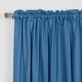 thumbnail image 2 of Aurora Home  Cotton Blend Rod Pocket and Backtab Curtains- Set of 2 Blue - 84"L, 2 of 5