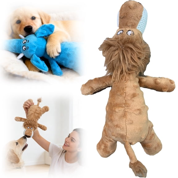Dog Plush Toys for Aggressive Chewers, Dog Toys Indestructible Dog Puppy Squeaky Chew Toys, 2026 Interactive Dog Toys for Heavy Chewers Durable Chew Toys Dog Plush Toy