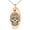 Rose, variant on Stainless Steel Day of the Dead Sugar Skull Engraved Small Oval Charm Pendant Necklace