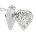 thumbnail image 5 of Hollow Quartz Heart Shaped Pocket Watch Necklace Pendant Chain Clock Women Gift, 5 of 7