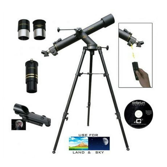 Cassini - 72mm Refractor Telescope - Black