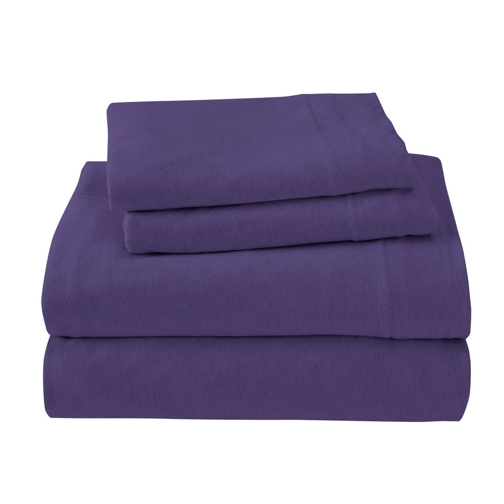 Brooklyn Flat Cotton Blend Ultra Soft Jersey Knit Sheet Set By Royale