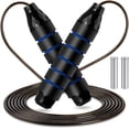 thumbnail image 1 of Skipping Rope Sports, Adjustable Jump Rope Weighted Handle, Steel Ball Bearings, Non-Slip Foam Handles, Steel Cable for Children Adults, 1 of 6